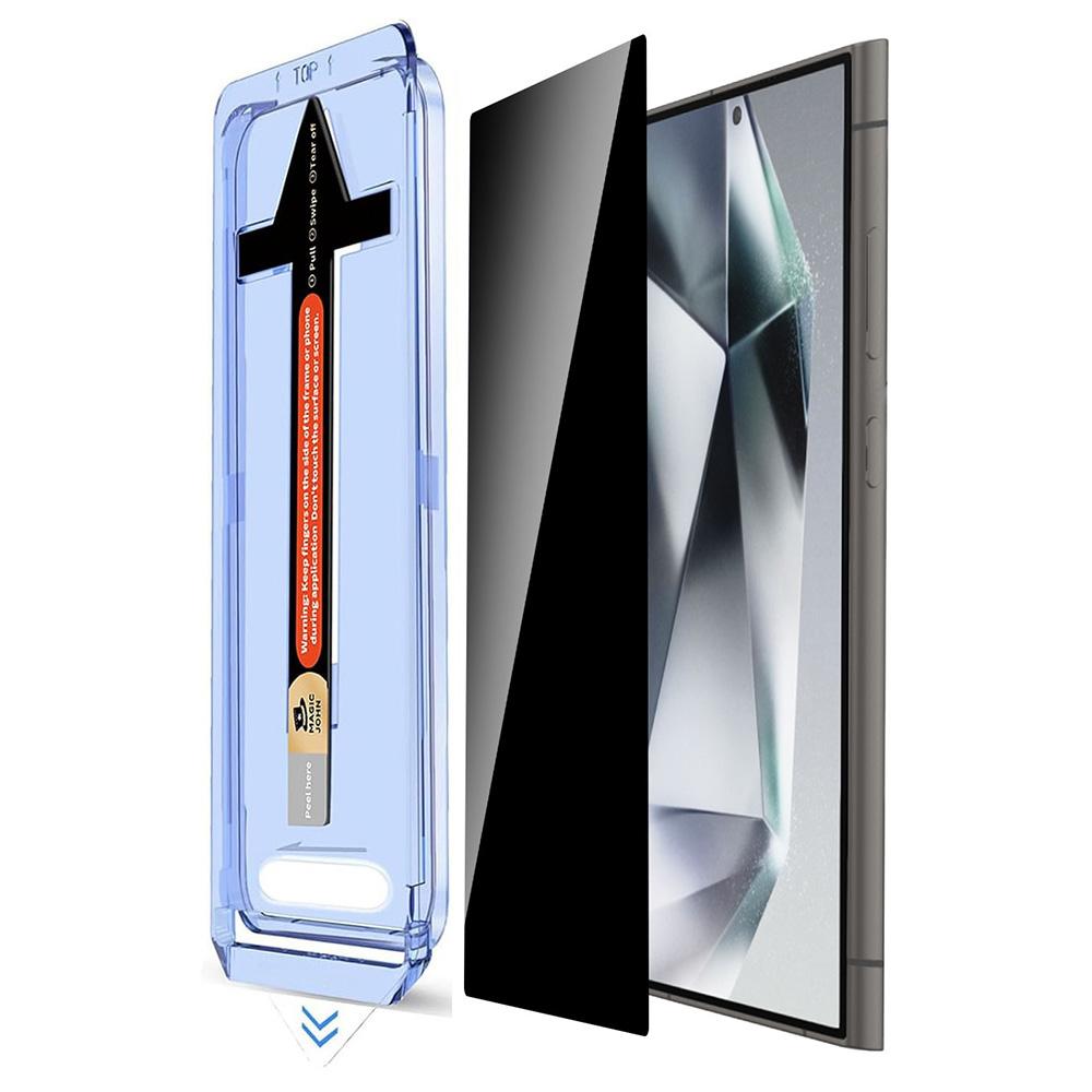 

For Samsung Galaxy S24 Ultra Anti Spy Tempered Glass Screen Protector with Automatic Dust Removal Tool Type A