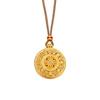 Gold Plated Eight Treasures Compass Pendant Necklace for Men and Women