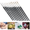 11pcs Painting Brush Weasel Hair Stroke Edge Drawing Tool Art Supplies for Watercolor Gouache Oil