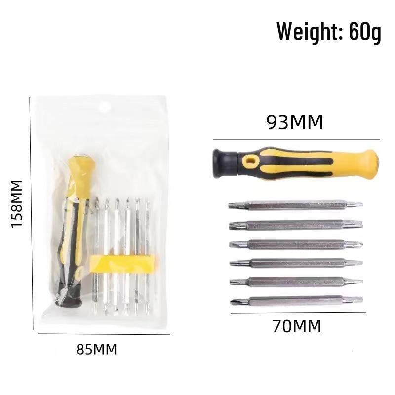 6-in-1 Dual-Use Multi-function Screwdriver Bit Set: 12-in-1 Household Tool Kit.