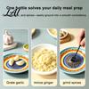 Ceramic Garlic Grater Ginger Grater 2-in-1 Manual Shredder Plate for Kitchen Cooking Flat Durable Gadget Base Easy-Clean Tool Fresh Fruit Puree And