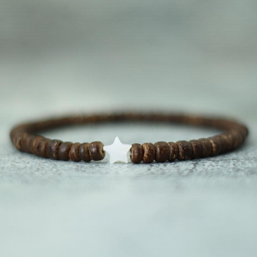 

Noter Bohemian 4mm Natural Stone Women Bracelet Blue Howlite Coconut Bead Braslet Beach Shell Braclet Gift For Her Pulseria