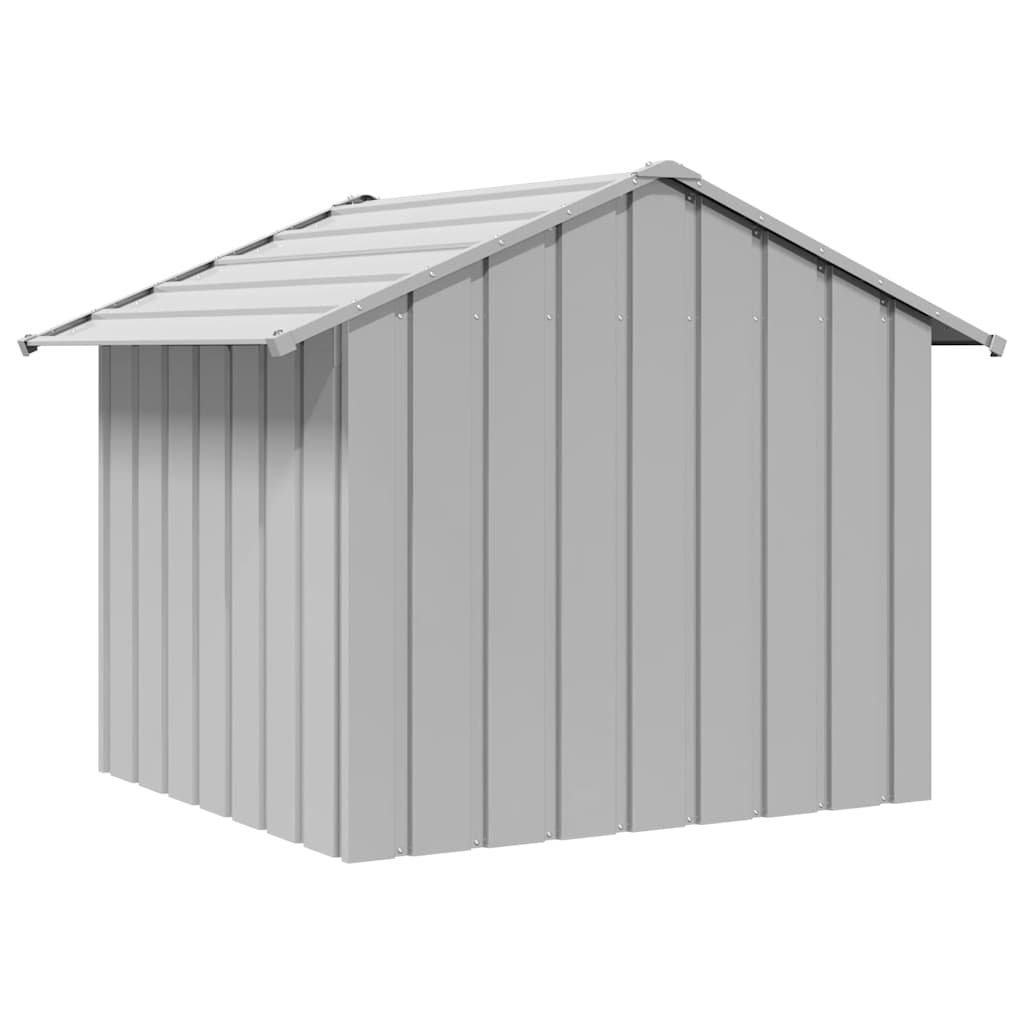 Vidaxl Dog House With Roof, 131X101X102 Cm, Galvanized Steel