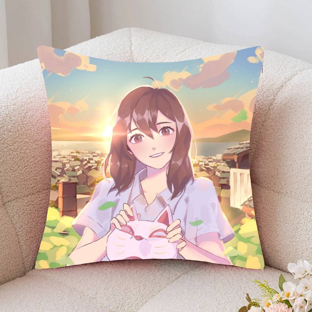 Anime Movie A W-Whisker Away Pillow Case Fashion Square Pillowcase Bedroom Sofa Room Ins Decoration Leisure
