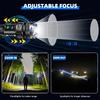 Powerful Spotlight Long Range LED Flashlight Type-C Charging Output Zoom Aluminum Alloy LED Torch For Camping hunting Lamp