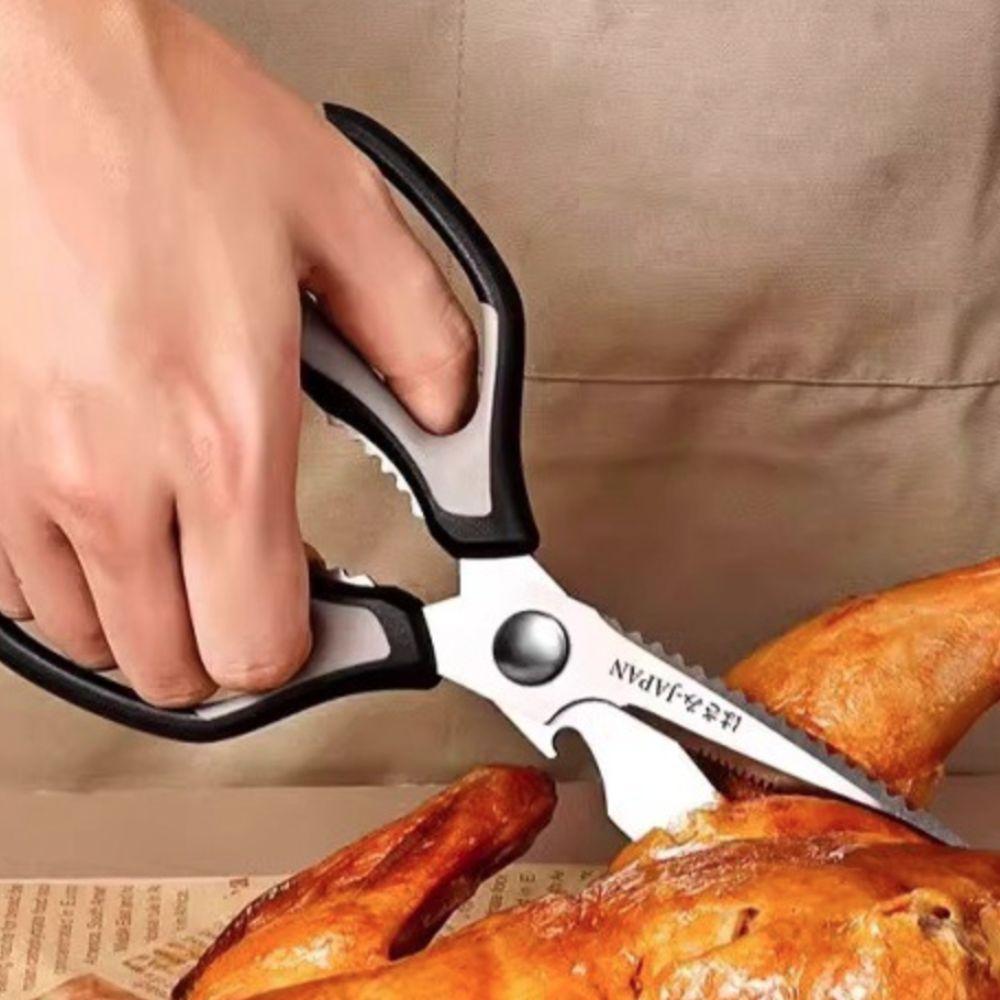 Ergonomic Handle Barbecue Shears Heavy-duty Kitchen Scissor Durable Bottle Opener  Fish