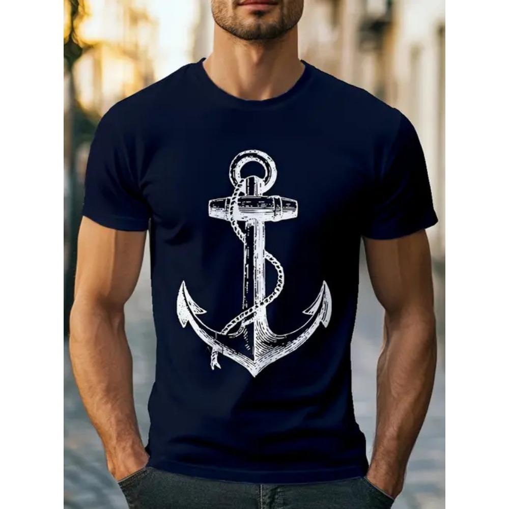 Minimalist Animal 3D Digital Printed Men's Casual and Fashionable Round Neck Short Sleeved T-shirt