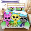 3pcs Sprunki Game pattern bedding set duvet cover set includes duvet cover &pillowcases, perfect all season bedroom decoration & gift