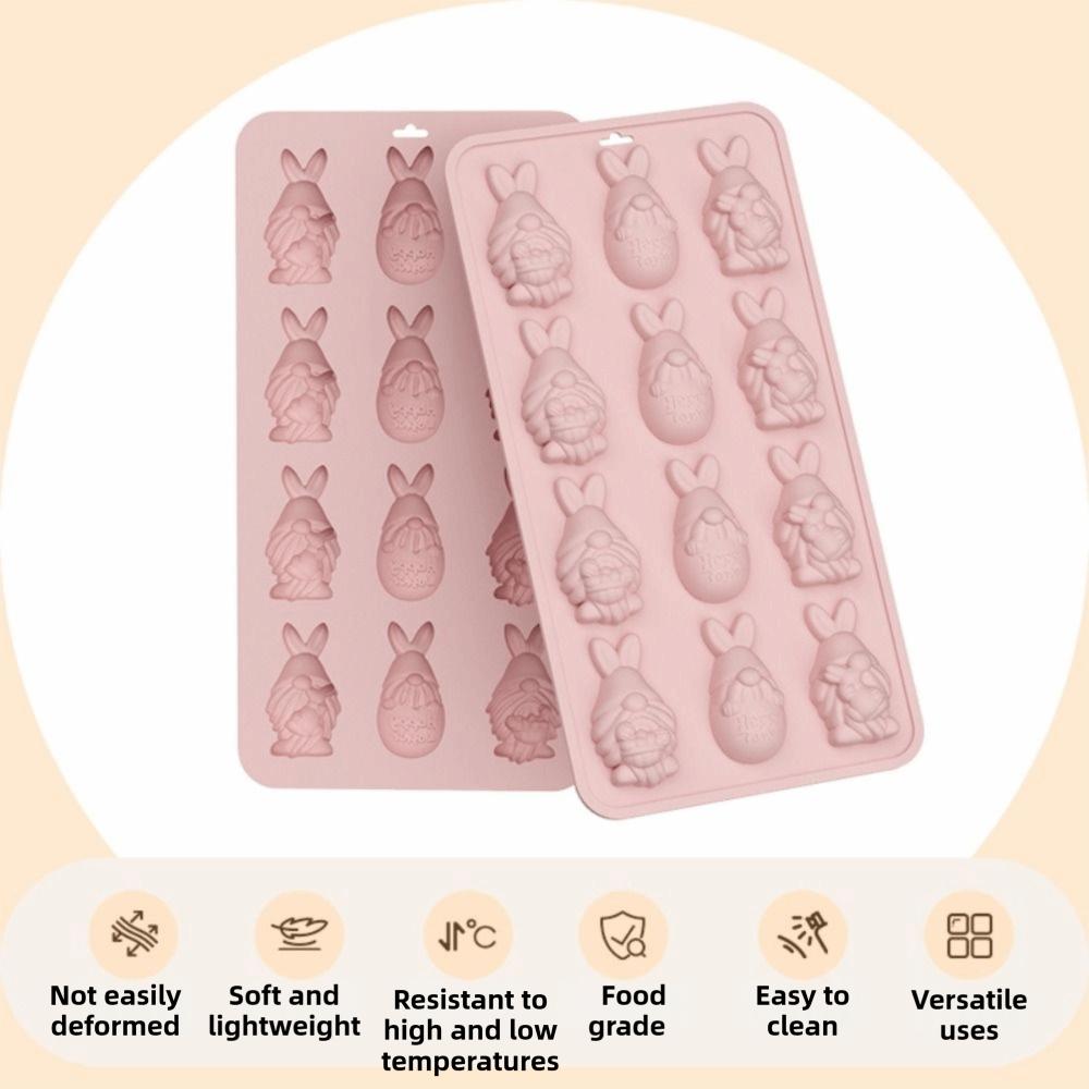 Easter Egg Bunny Muffin Pan 12-Cavity Chocolate Molds Cute Easter Bunny Molds  Holiday Baking