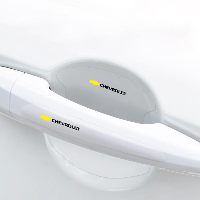 ADFGH1 8Pcs Car Door Handle TransparentProtector Stickers For Chevrolet Camaro Equinox Traverse Montana Silverado TrailBlazer Suburban