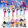 KPOP Demon Hunters Keychain, Tiger Character PVC Figure Keychain, Cute Harajuku Style Key Ring for Kids & Fans Halloween