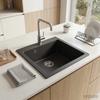 Kitchen Sink Single Bowl Granite 42.5 X 50 X 31 Cm Graphite