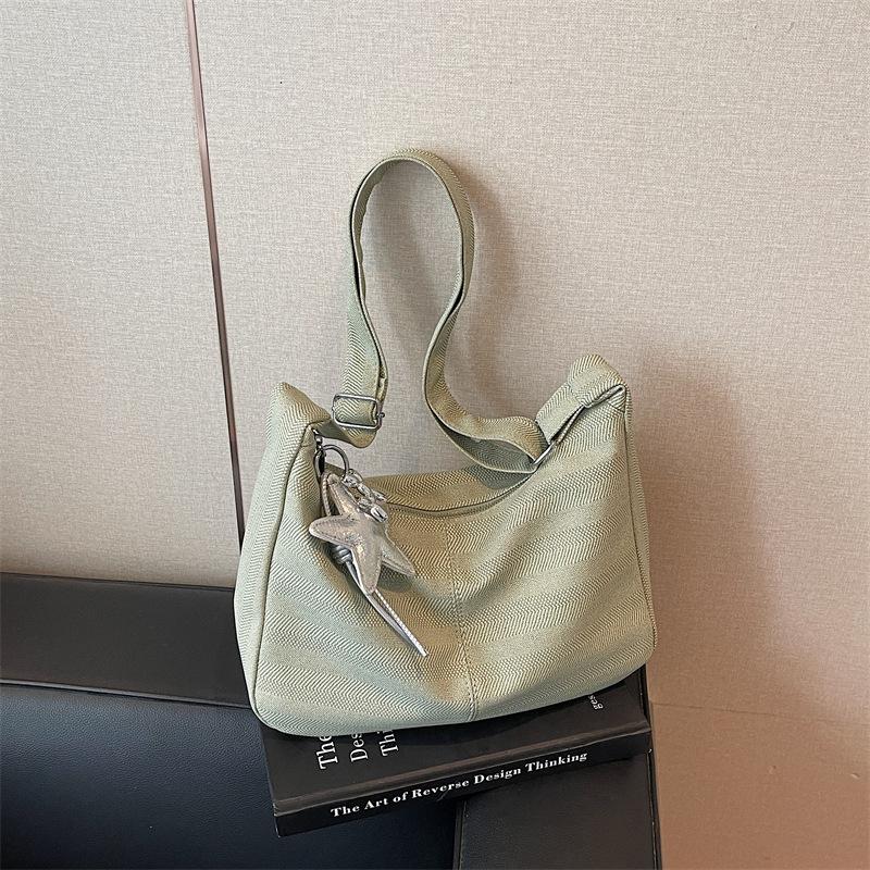 Bag women's new trendy versatile simple dumpling bag large capacity tote bag student shoulder messenger bag