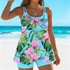 Women's Swimwear Tankini 2 Piece Swimsuit  Seaside  Print Vacation Bathing Suits