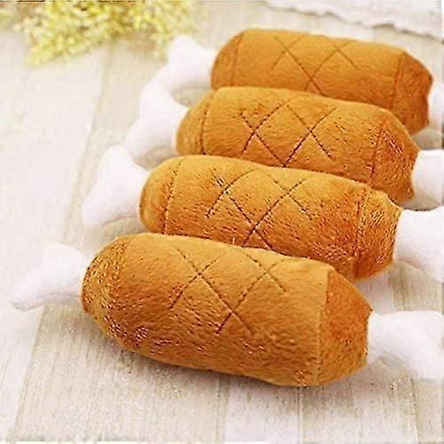 YOITEA 2pack Chicken Leg Plush Toy Pet Squeaker Toy Dog Cat Chewing Toys for Small Medium Large Dog Pets