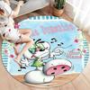 Diddl Custom Name Round Area Rug,Carpet Rug for Living Room Bedroom Sofa Playroom Decor,Non-slip Floor Mat