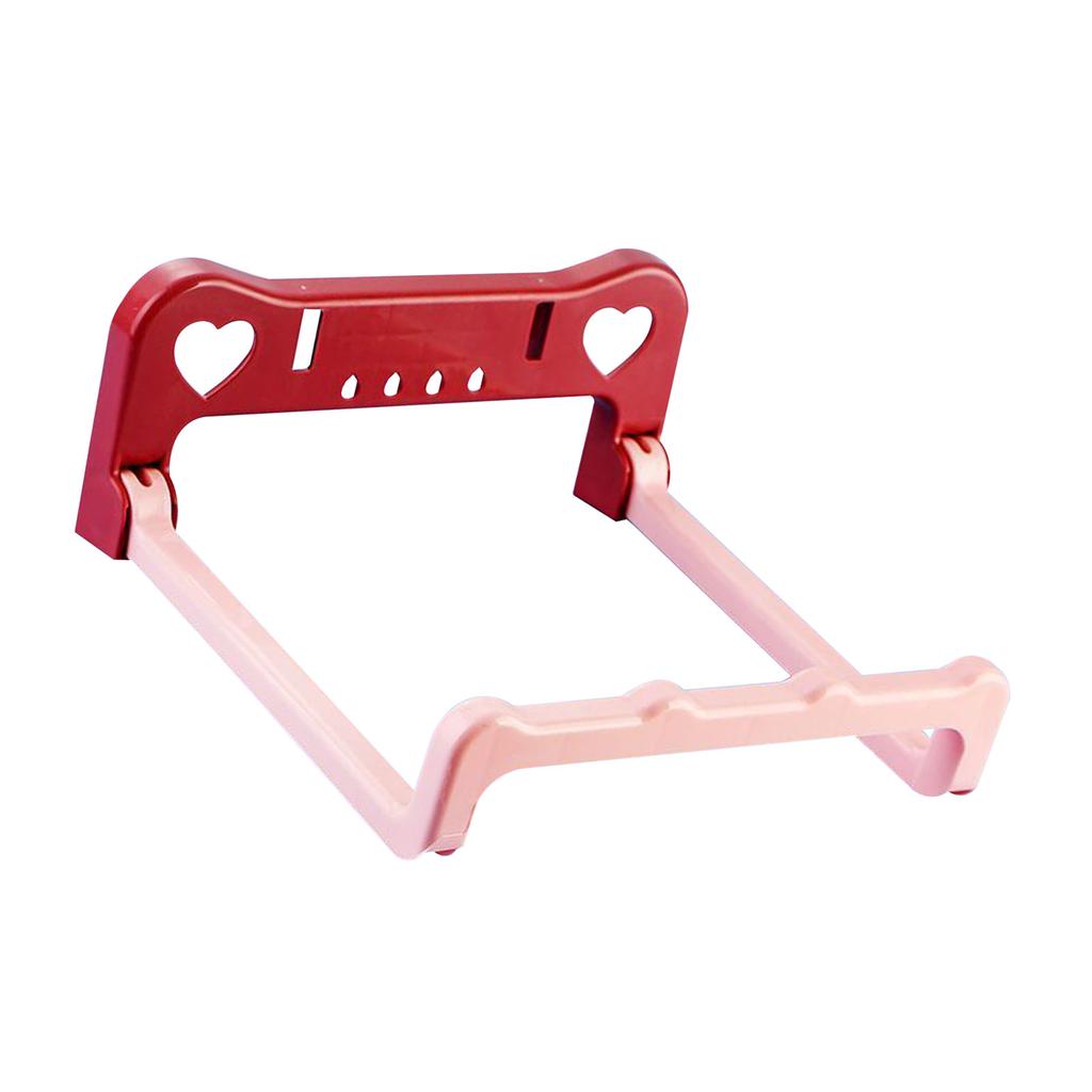 Wall Hanging Washbasin Rack Bathroom Foldable Punching Free Storage Shelf Supplies Pink