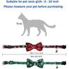 Malier Cat Collar with Christmas Snowflake Pattern Bow tie and Tiny Bell, Adorable Collar with Light Adjustable Buckle Pet Accessories for Kitten