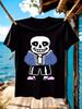 Undertale Spiel T-Shirt - Schwarz mit Sans & Papyrus Charakteren T-Shirt