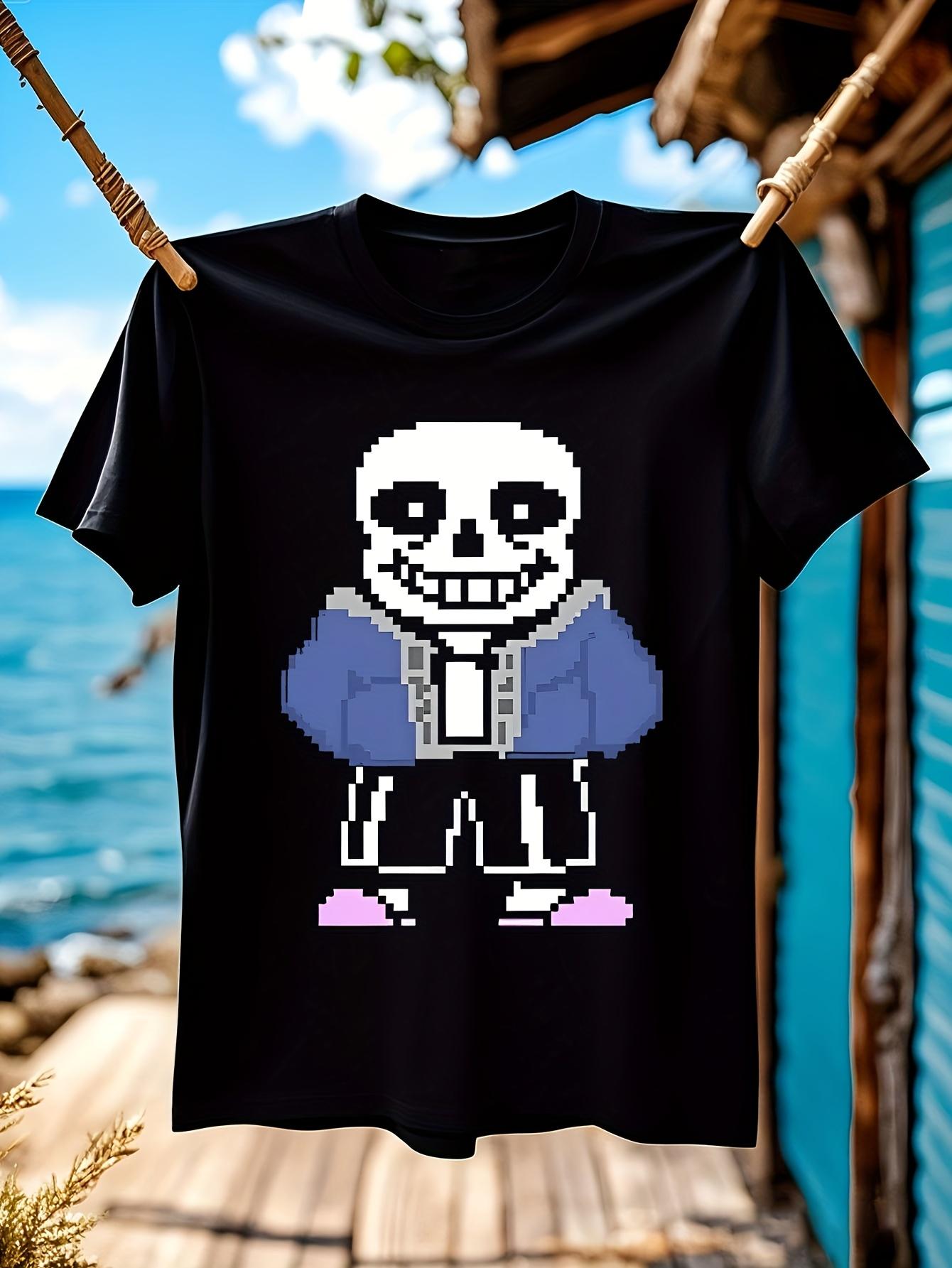 Undertale Game Tee - Black Tshirt with Sans Papyrus Chara... XXXL