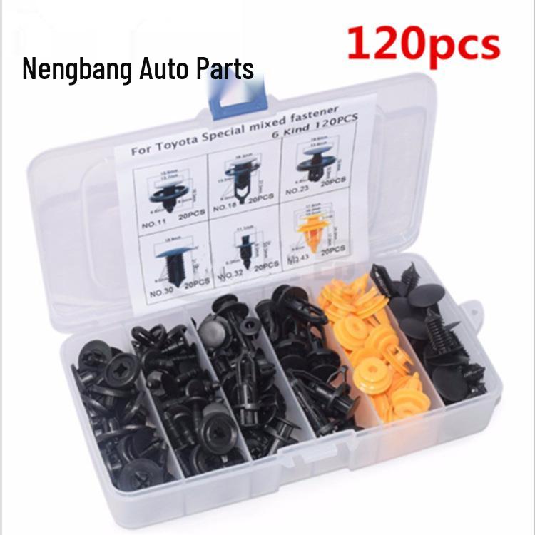 

Box of 120 Snap Fasteners for Camry/Corolla Bumper & Fender Clips 120pcs Snap Fasteners - Bagged