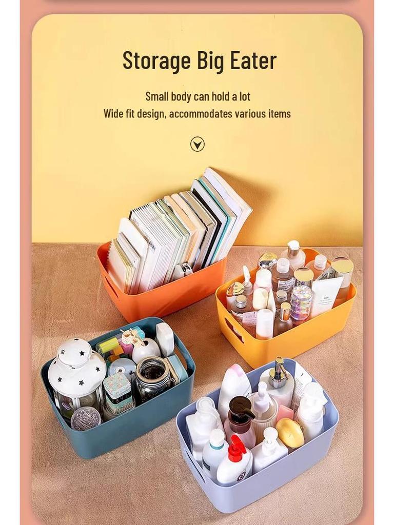 Rectangular Plastic Storage Organizer: Desktop, Kitchen, Cosmetics, Snack, and Drawer Box