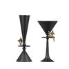 Creative Metal Handicrafts Abstract Bronze Statue Flower Vase Geometric Flower Arrangement Decorative Bottle Home Accessories