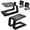 Mayqmay Compact Desktop Speaker Stands, Black, Pair