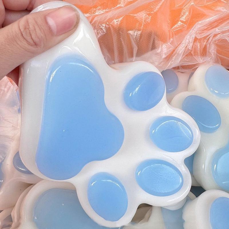 Extra Large Squeeze Cat Paw Stress Toy Slow-Rebound Squishy Toy Jelly Cat Paw Fidget Toys Super Soft Sensory Toys for Kids Gifts