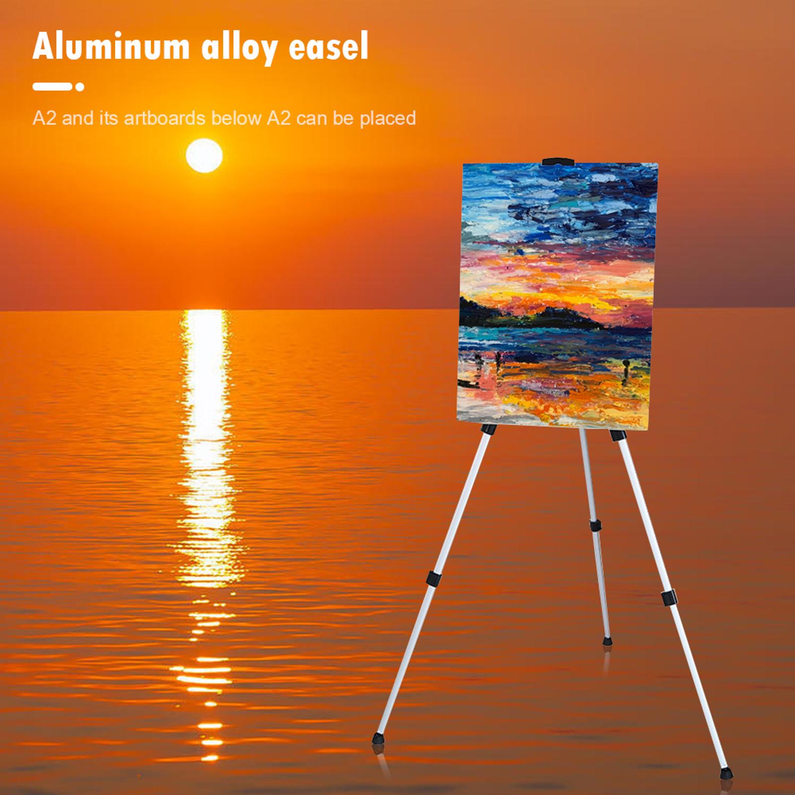 1.6m Tripod Display Rack Telescopic Folding Portable Travel Painting Easel Shelf for Outdoor Travelling Decoration China Mainland