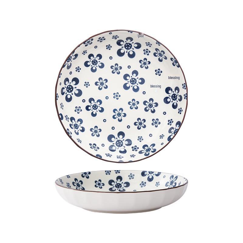 Zhishi Japanese Style Ceramic Deep Dinner Plates