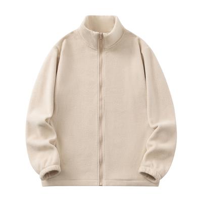 Polar Fleece Jacket Men's Cardigan Fleece Casual Loose Spring and Autumn Outdoor Jacket Thickened Lining Jacket