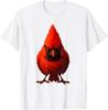 Angry Cardinal Artwork Red Bird Nature Wildlife Graphic T-Shirt