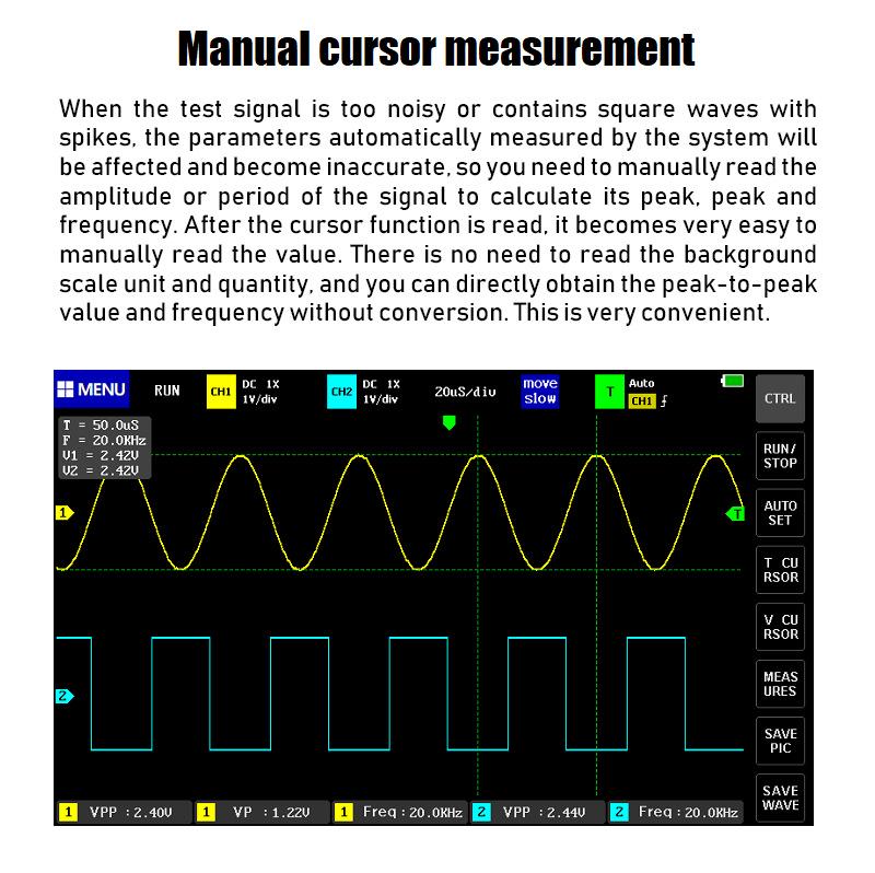 FNIRSI-1013D Dual-Channel Digital Touch Oscilloscope - 100M Bandwidth, 1GS/s Rate