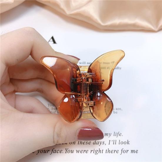 Horquilla de mariposa para mujer, garra para el pelo transparente 3D antideslizante, flequillo decorativo ligero, herramienta de peinado, accesorios para el cabello para mujer, sombreros para niños