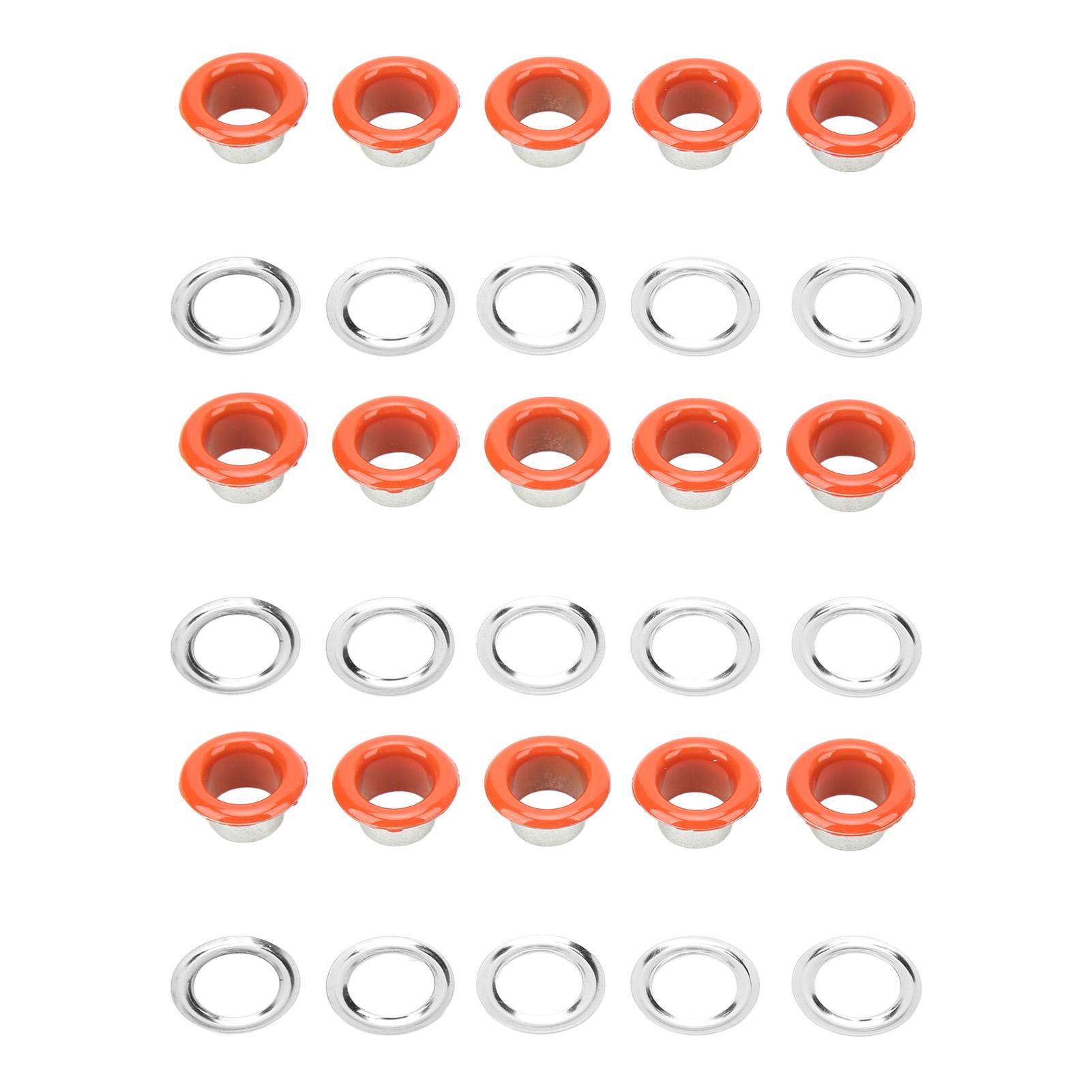 

500 комплектов 8 мм люверсов комплект люверсов защита от ржавчины металлические кожаные люверсы комплект люверсов инструмент для ремонта декорирования оранжевый