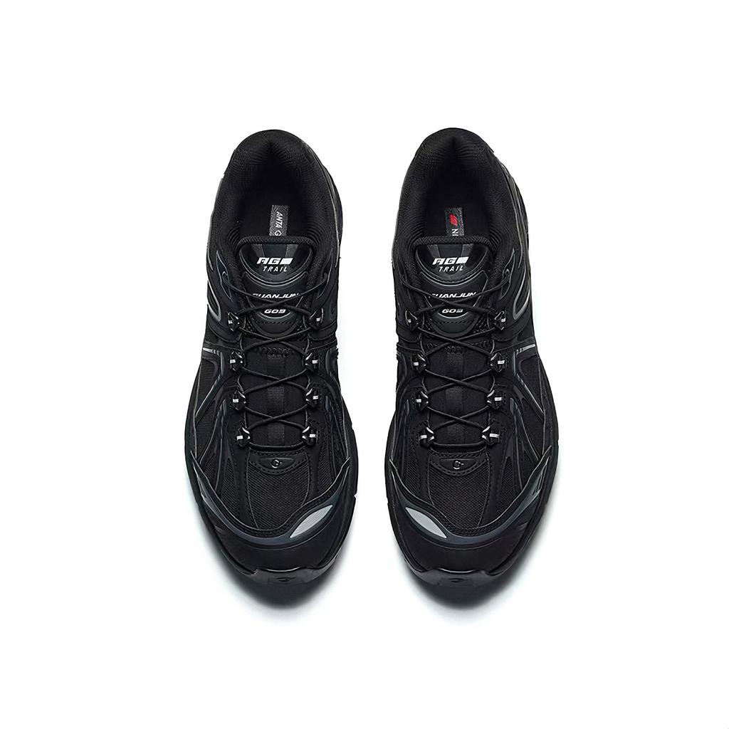 Anta Champion Series G03 Wandering Sports Fashion Versatile Outdoor Hiking Low Top Casual Shoes Men sneaker Basic-Black Castle-Gray 112638803A-1