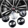 AABJA1 4pcs Car Wheel Center Hub Sticker Decal for KIA K3 K5 Sorento Ceed Picanto Forte Optima Stinger Sportage R Rio Soul Accessories