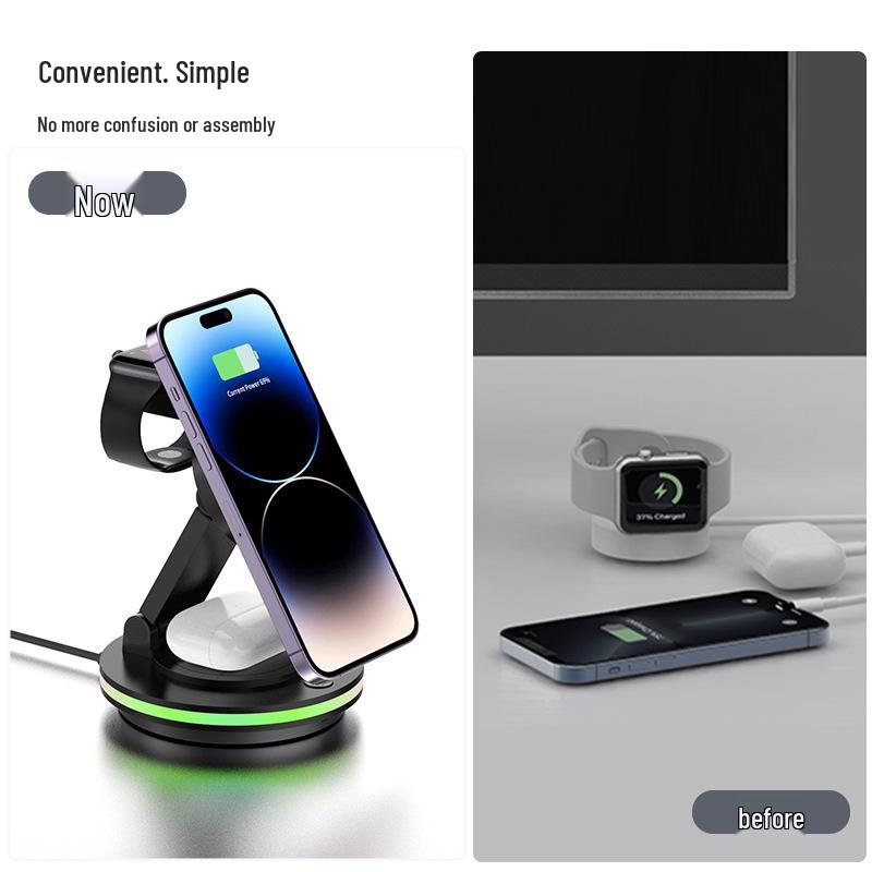 Foldable 4-in-1 Magnetic Fast Charging Desktop Charger