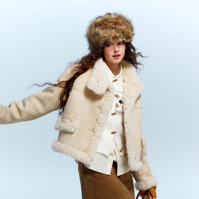 

Sancai 2025 Зимнее короткое пальто из эко-меха со стойкой L 165/88A