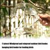 Bird Feeder with Metal Hanging Hook Waterproof Windproof Plastic Bird Waterer For Backyard Patios Balcony and Garden