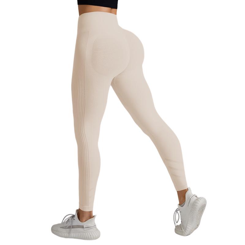 Seamless Knitted Hip-Lifting Silky Outdoor Sports Yoga Pants