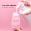 Silicone Scalp Massager Shampoo Brush 2 In 1 with Soft Bristles Exfoliator for Washing Hair Portable Cleaning Tool for Travel