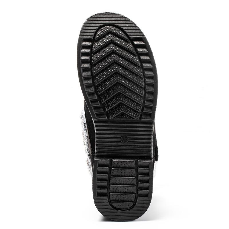 Women's High-Top Thermal Snow Boots with Velcro Fastening Fleece-Lined Women's Boots Casual Women's Shoes Autumn Style