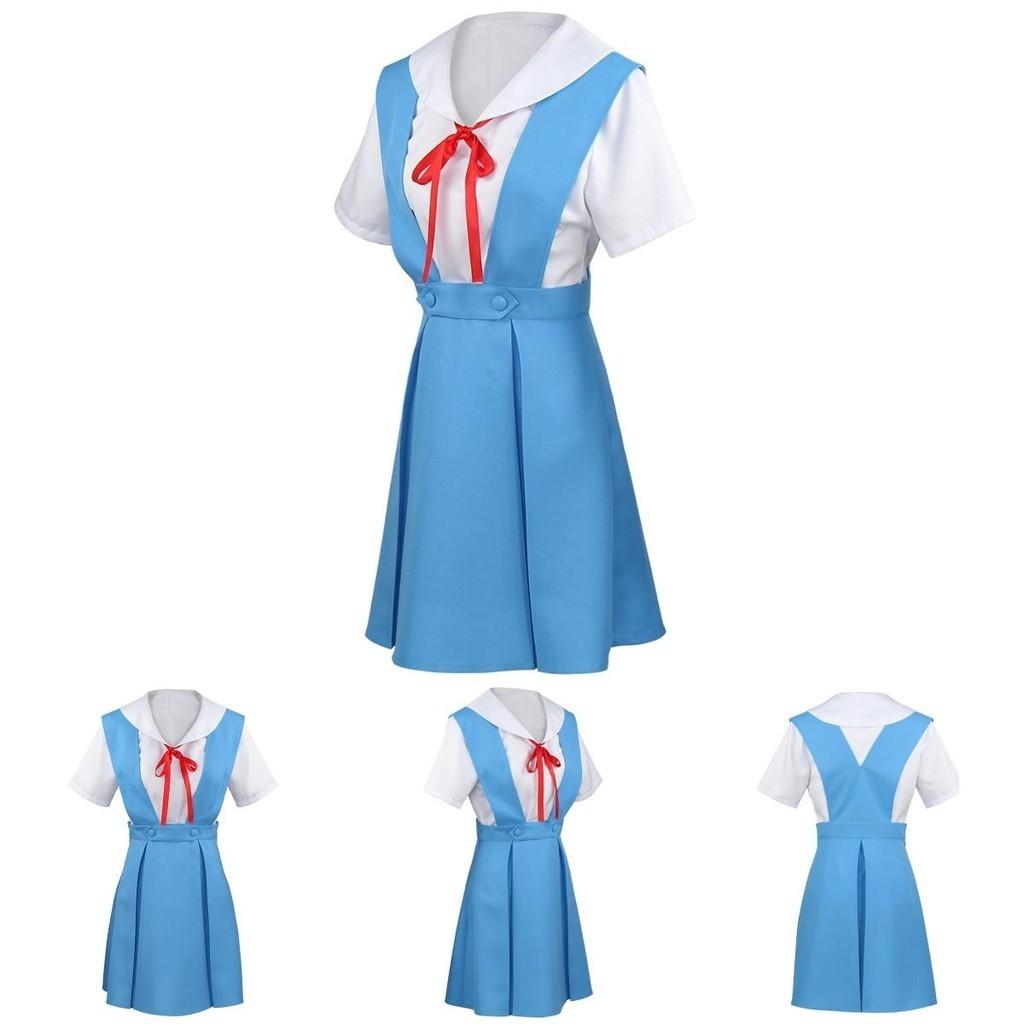 Gk-o Anime Ayanami Rei Asuka Langley Sohryu School Uniform Cosplay Costume Polyester Material Authentic To Character Look