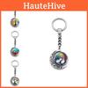 Colorful Tree Of Life Keychain Pendant Double-sided Rotating Moon Charm