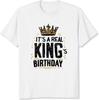 C'est un vrai t-shirt d'anniversaire de roi pour hommes Cadeau d'anniversaire pour hommes Mari Petit ami Frère T-shirt graphique