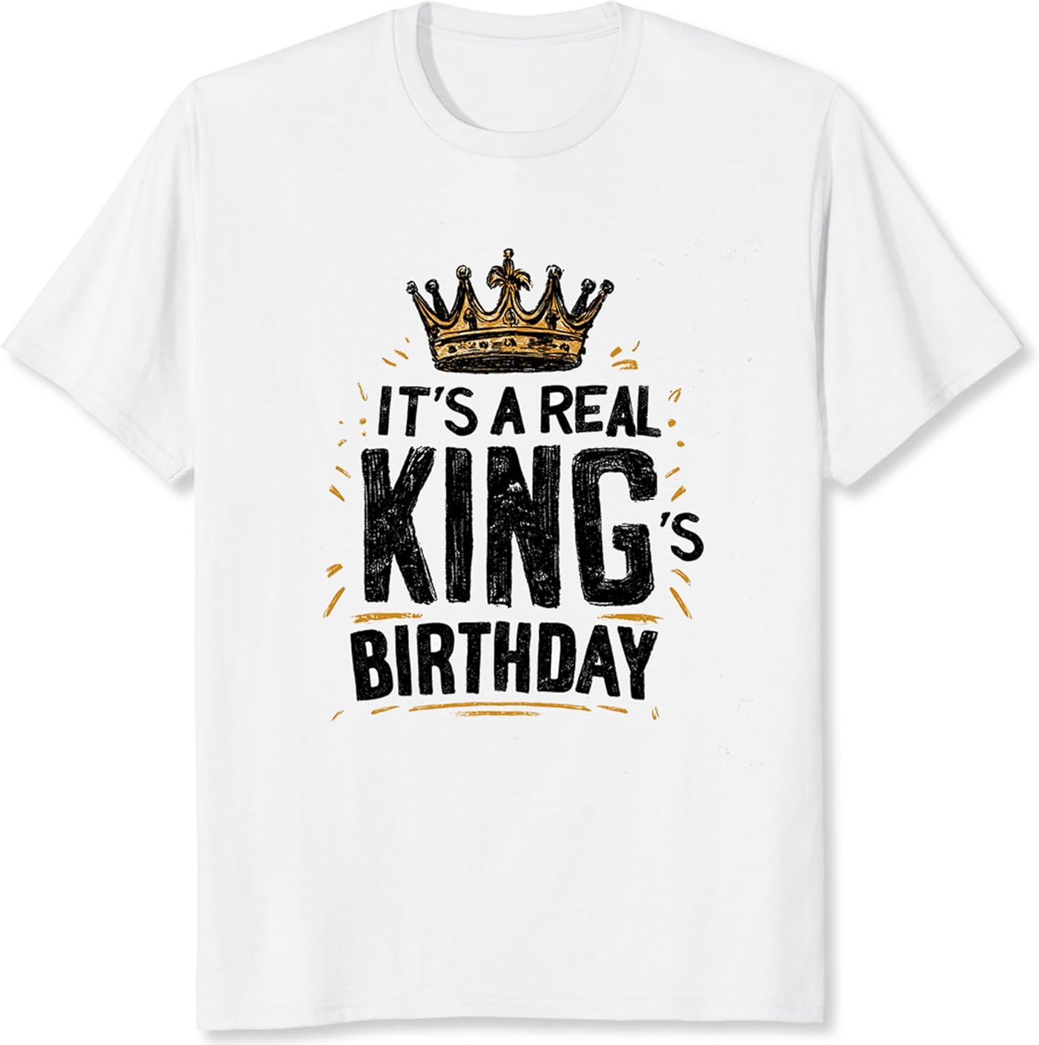 

It s A Real King s Birthday Shirt for Men Birthday Gift for Men Husband Boyfriend Brother Graphic Tee 5XL різнокольоровий