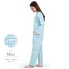 SAZAC Cinnamoroll Shirt Cotton Long Sleeve and Pants Gingham Cinnamoroll Pajamas, 100% Broadcloth, Women's Set, Loungewear, (Mint/M/SAN1780)