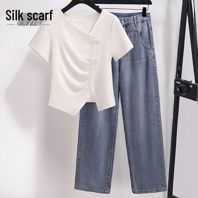 Women s V-Neck Irregular Hem Short-Sleeve T-Shirt XL